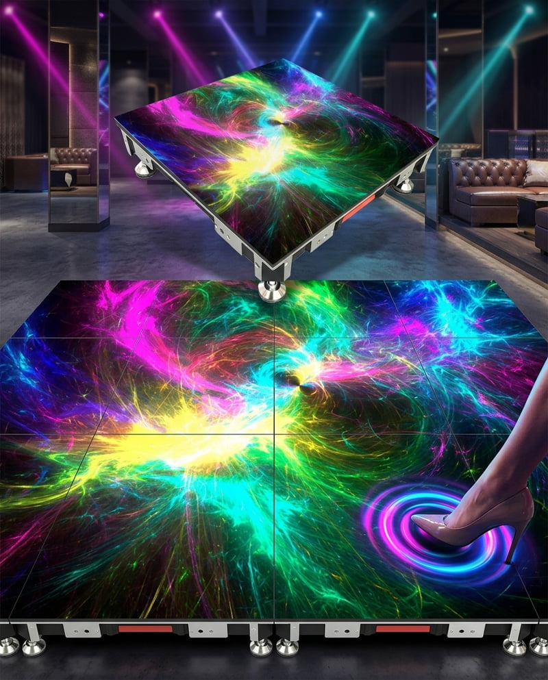 Illuminated nightclub dance floor