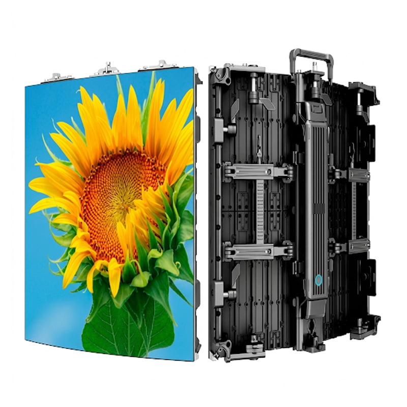 Seamless curved rental LED display for trade show booths and corporate event production