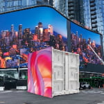 Wall-mounted outdoor front service LED display for space-saving digital advertising