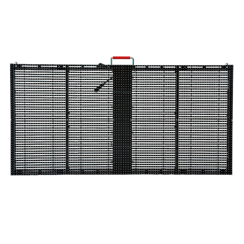 Sunlight-readable outdoor transparent LED video wall with 6000 nits brightness for daytime display