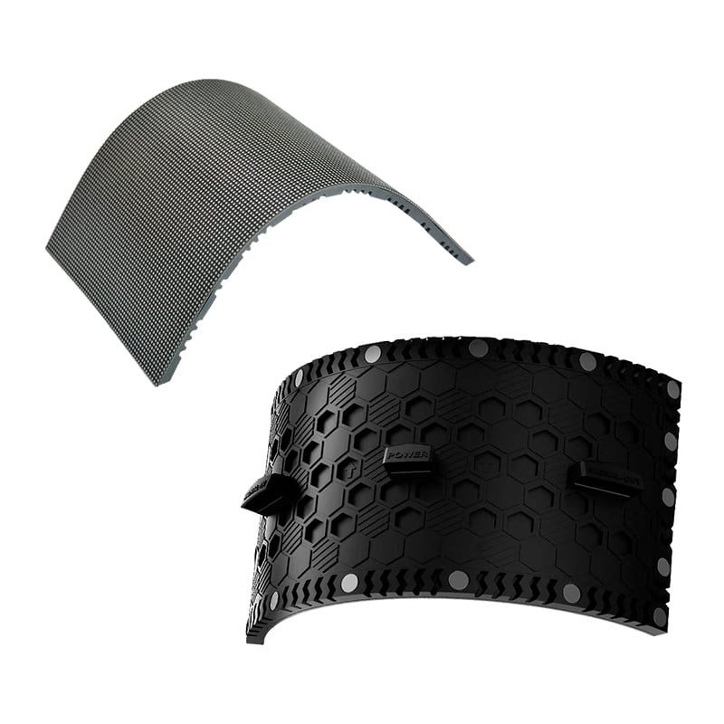 Seamless curved outdoor LED pillar display with high-definition visual performance