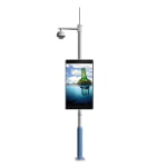 Smart city outdoor lighting pole LED screen for integrated traffic info and advertising