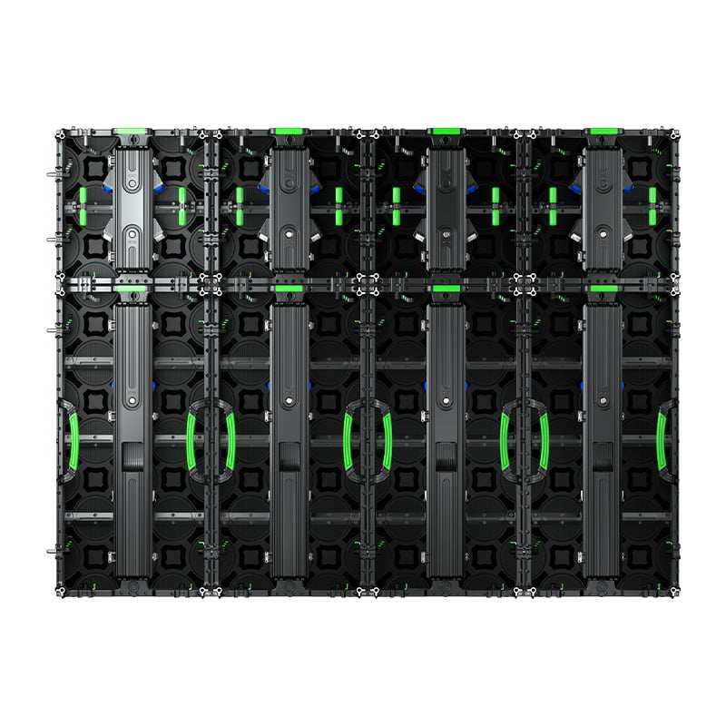 Lightweight rental LED panel with quick-lock system for fast assembly and teardown